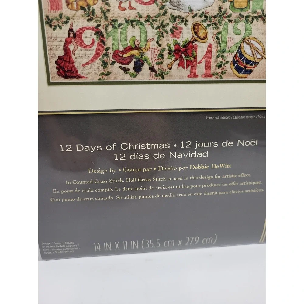Dimensions Gold Collection 12 Days Of Christmas Counted Cross Stitch Kit New